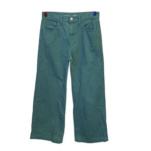 OldNavy High Rise Baggy Wide Leg Build In Tough Jeans Girls16 Green Denim Pocket